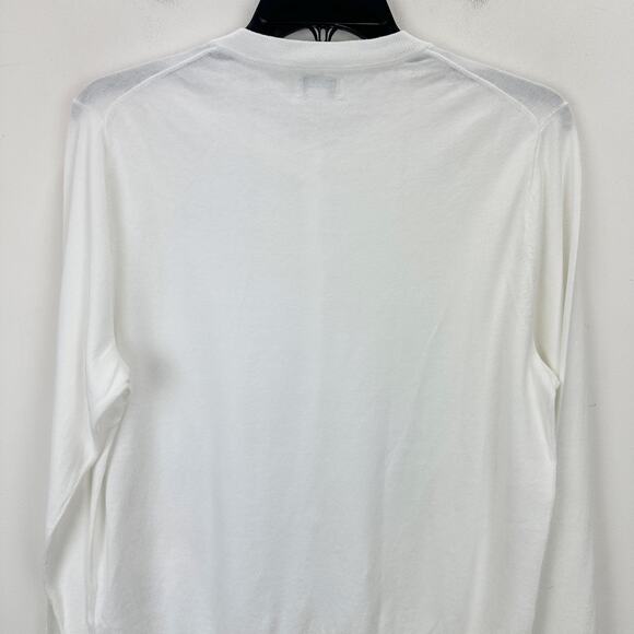 J.Crew Classic Cotton Cardigan Sweater Preppy Minimalist Crewneck White XL NWT - Picture 11 of 11